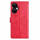 For OnePlus Nord CE 3 Lite 5G Butterfly Love Flower Embossed Leather Phone Case(Red) - 3