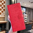 For OnePlus 13 Butterflies and Flowers Leather Phone Case(Red) - 2