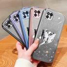 For Motorola Moto G50 5G Plated Gradient Glitter Butterfly Holder TPU Phone Case(Silver) - 2