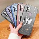 For Motorola Moto G30 Plated Gradient Glitter Butterfly Holder TPU Phone Case(Sierra Blue) - 2