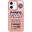 For iPhone 11 English Label Double-sided Frosted Phone Case(Pink) - 1