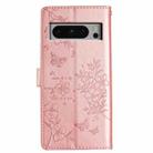 For Google Pixel 8 Pro Butterfly Love Flower Embossed Leather Phone Case(Rose Gold) - 3