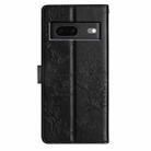 For Google Pixel 7 5G Butterfly Love Flower Embossed Leather Phone Case(Black) - 3