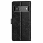 For Google Pixel 6 Butterfly Love Flower Embossed Leather Phone Case(Black) - 3