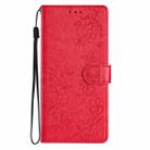 For Google Pixel 9a Butterflies and Flowers Leather Phone Case(Red) - 3