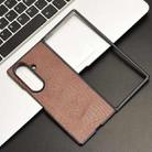 For Samsung Galaxy Z Fold7 5G Crocodile Texture Back Cover Phone Case(Brown) - 2