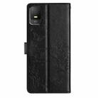 For TCL 403 Butterfly Love Flower Embossed Leather Phone Case(Black) - 3