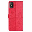 For TCL 403 Butterfly Love Flower Embossed Leather Phone Case(Red) - 3