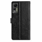 For Ulefone Note 14 Butterfly Love Flower Embossed Leather Phone Case(Black) - 3