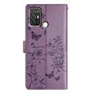 For ZTE Blade A52 Butterfly Love Flower Embossed Leather Phone Case(Purple) - 3