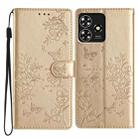 For ZTE Blade A73 4G Butterfly Love Flower Embossed Leather Phone Case(Gold) - 1