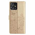 For ZTE Blade A73 4G Butterfly Love Flower Embossed Leather Phone Case(Gold) - 3