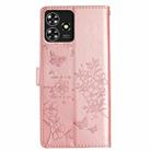 For ZTE Blade A73 4G Butterfly Love Flower Embossed Leather Phone Case(Rose Gold) - 3