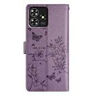 For ZTE Blade A73 4G Butterfly Love Flower Embossed Leather Phone Case(Purple) - 3