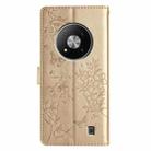 For ZTE Blade A73 5G Butterfly Love Flower Embossed Leather Phone Case(Gold) - 3