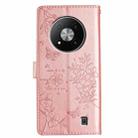 For ZTE Blade A73 5G Butterfly Love Flower Embossed Leather Phone Case(Rose Gold) - 3