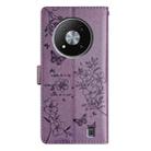 For ZTE Blade A73 5G Butterfly Love Flower Embossed Leather Phone Case(Purple) - 3