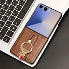 For Samsung Galaxy Z Flip7 5G Wristband Leather Back Phone Case(Brown) - 2
