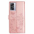 For OPPO A57 4G / 5G / A77 5G Butterfly Love Flower Embossed Leather Phone Case(Rose Gold) - 3