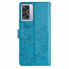 For OPPO A57 4G / 5G / A77 5G Butterfly Love Flower Embossed Leather Phone Case(Blue) - 3