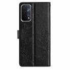 For OPPO A93 5G Butterfly Love Flower Embossed Leather Phone Case(Black) - 3