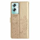 For OPPO A79 / A2 5G Butterfly Love Flower Embossed Leather Phone Case(Gold) - 3
