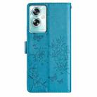 For OPPO A79 / A2 5G Butterfly Love Flower Embossed Leather Phone Case(Blue) - 3