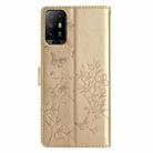For OPPO A94 5G Butterfly Love Flower Embossed Leather Phone Case(Gold) - 3