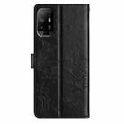 For OPPO A94 5G Butterfly Love Flower Embossed Leather Phone Case(Black) - 3