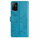 For OPPO A94 5G Butterfly Love Flower Embossed Leather Phone Case(Blue) - 3