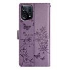 For OPPO Find X5 Butterfly Love Flower Embossed Leather Phone Case(Purple) - 3