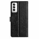 For OPPO Reno12 Pro 5G Global Butterfly Love Flower Embossed Leather Phone Case(Black) - 3