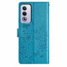 For OPPO A3 Pro 5G Butterflies and Flowers Leather Phone Case(Blue) - 3