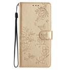 For OPPO Reno13 Pro Global Butterflies and Flowers Leather Phone Case(Gold) - 3