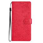 For OPPO Reno13 Pro Global Butterflies and Flowers Leather Phone Case(Red) - 3
