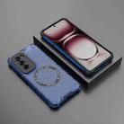 For OPPO Reno12 Pro Global Honeycomb Magnetic Ring Shockproof Phone Case(Blue) - 2