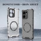 For OPPO Reno13 F 5G Global Honeycomb Magnetic Ring Shockproof Phone Case(White) - 2