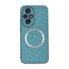 For Honor 200 CD Magsafe Magnetic Cloth Texture Phone Case(Light Green) - 1