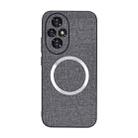 For Honor 200 CD Magsafe Magnetic Cloth Texture Phone Case(Grey) - 1