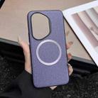 For Honor 400 Pro Global 160.8mm CD Magsafe Magnetic Cloth Texture Phone Case(Purple) - 1
