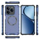 For Realme C63 Global Honeycomb Magnetic Ring Shockproof Phone Case(Blue) - 3