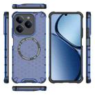 For Realme Narzo N63 Global Honeycomb Magnetic Ring Shockproof Phone Case(Blue) - 3