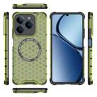 For Realme Narzo N63 Global Honeycomb Magnetic Ring Shockproof Phone Case(Green) - 3