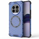 For Realme 13 Pro 5G Global Honeycomb Magnetic Ring Shockproof Phone Case(Blue) - 1