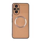 For Honor 200 CD Magsafe Magnetic Litchi Texture Phone Case(Khaki) - 1