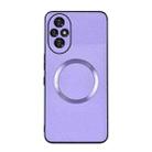 For Honor 200 CD Magsafe Magnetic Litchi Texture Phone Case(Purple) - 1