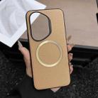 For Honor 400 Pro Global 160.8mm CD Magsafe Magnetic Litchi Texture Phone Case(Khaki) - 1