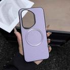 For Honor 400 Pro Global 160.8mm CD Magsafe Magnetic Litchi Texture Phone Case(Purple) - 1