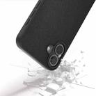 For iPhone 16 Plus ABEEL Black Frame Genuine Leather Elegant Phone Case(Black) - 3