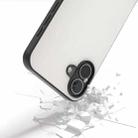 For iPhone 16 ABEEL Black Frame Genuine Leather Elegant Phone Case(White) - 3